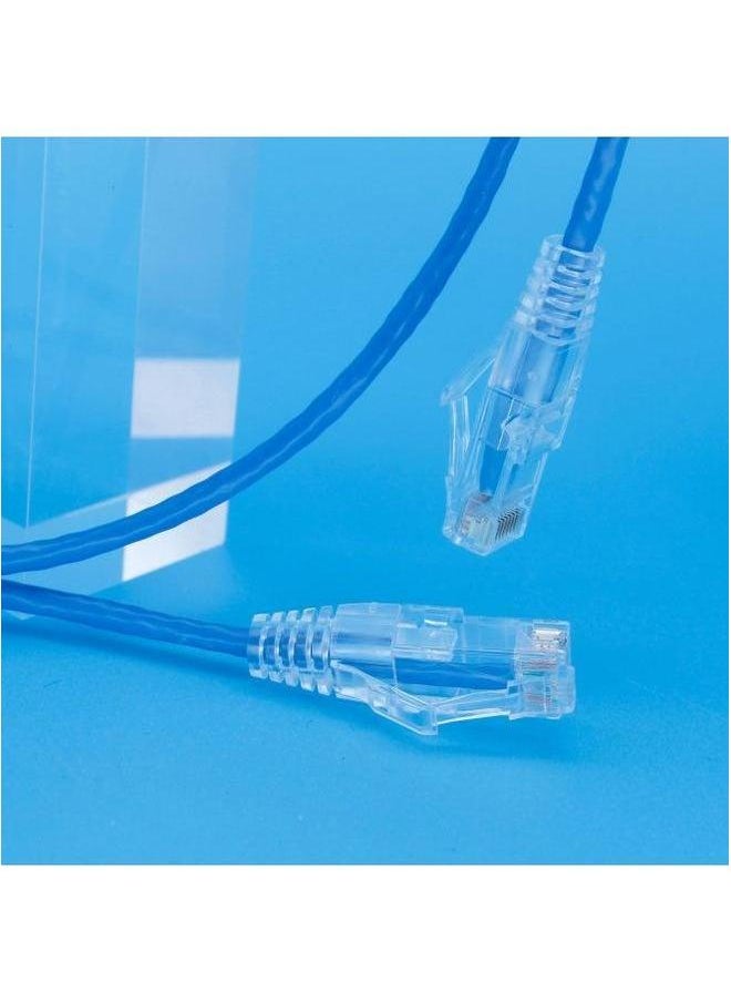 Generic Cat6a Ultra-six Gigabit Network Cable Utp Thin 1/3/5 M High-speed Computer Broadband Indoor Jumper-Color:Super Six 10 High Speed Without Freezing-Line Length:1.5  - Image 1