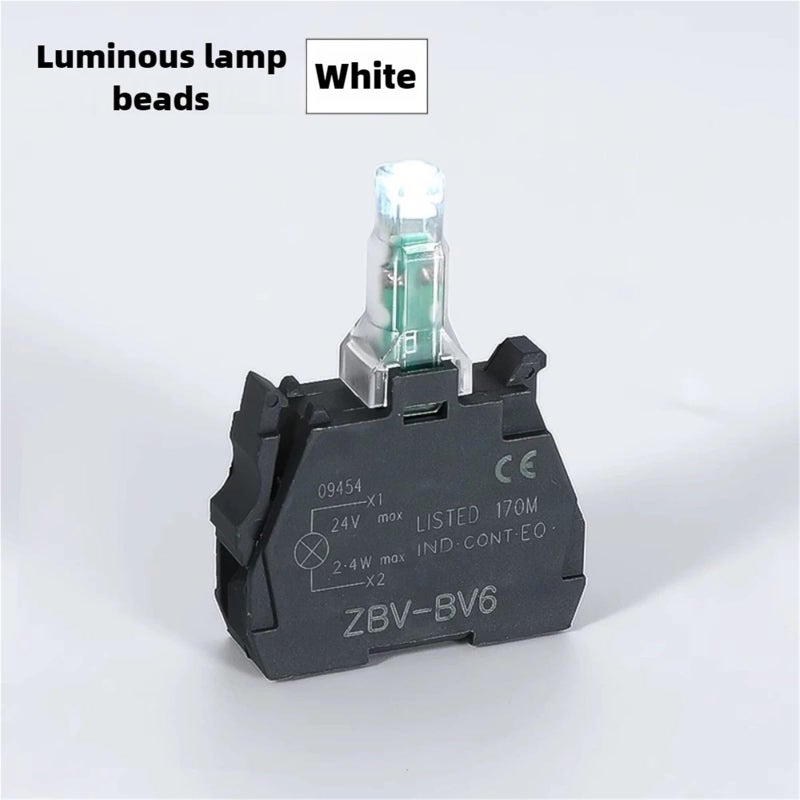 XB4 Emergency Stop Push Button Switch 22mm 1NO1NC 10A 220V White LED - Image 3