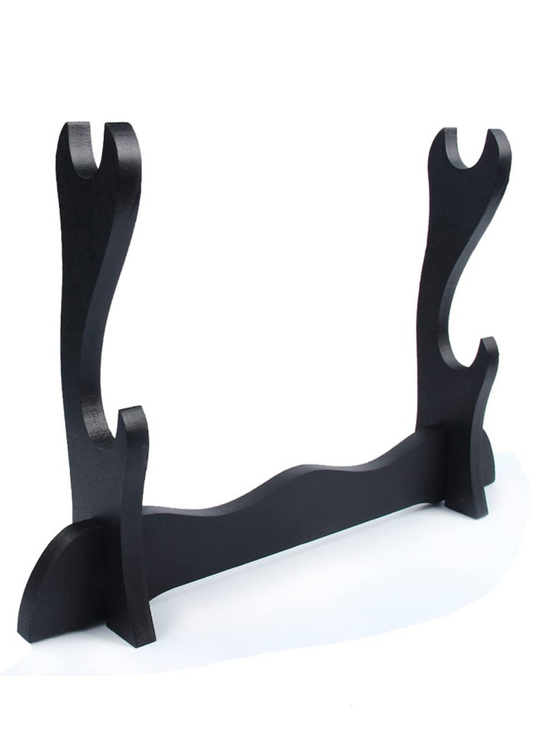 2 Layer Wooden Mount Samurai Sword Katana Holder Stand Display Hanger Bracket for Katana Tanto Flutes Retro Home Decoration Crafts Durable Elegant Design - Image 1