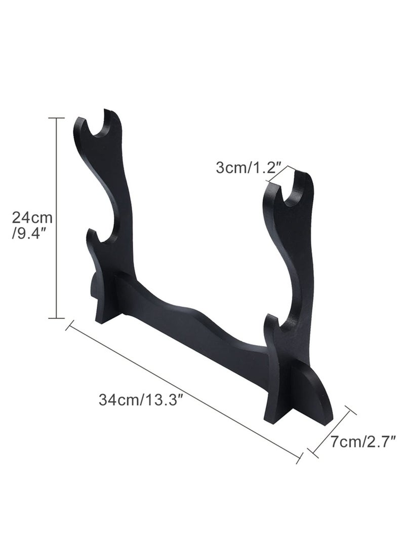 2 Layer Wooden Mount Samurai Sword Katana Holder Stand Display Hanger Bracket for Katana Tanto Flutes Retro Home Decoration Crafts Durable Elegant Design - Image 2
