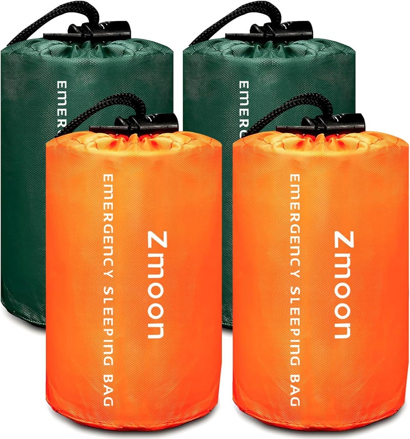 Zmoon Emergency Sleeping Bag Survival Bag, Portable Waterproof Thermal Bivy Sacks,Bivvy Bags,Camping Mylar Sleeping Bag Survival Gear Emergency Blankets Survival Shelter - Image 1