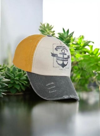 Sun Hat | Vintage Washed Cotton Cap with Nautical Anchor Design – 100% Cotton Headwear for Men & Women | Classic & Trendy Summer Fashion Accessory - pzsku/ZDC7372AC720C3F9F707FZ/45/1751162419/353302c9-3cbd-4a68-94eb-fa51191aa892