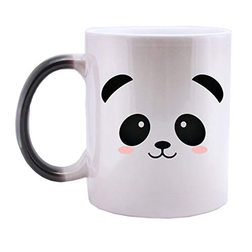 Caliamary Heat Changing Mug, Funny Panda Color Changing Ceramic Coffee Mug,11 oz Heat Sensitive Magic Cup Xmas Gift for Mom Sisters Girlfriends Friends, Cute Birthday Christmas Gift for Women Men Kids - Image 1