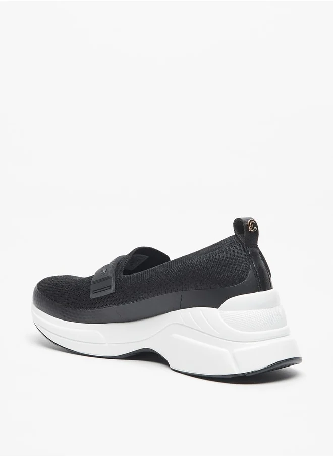 لو كونفورت Textured Slip-On Sneakers with Pull Tab