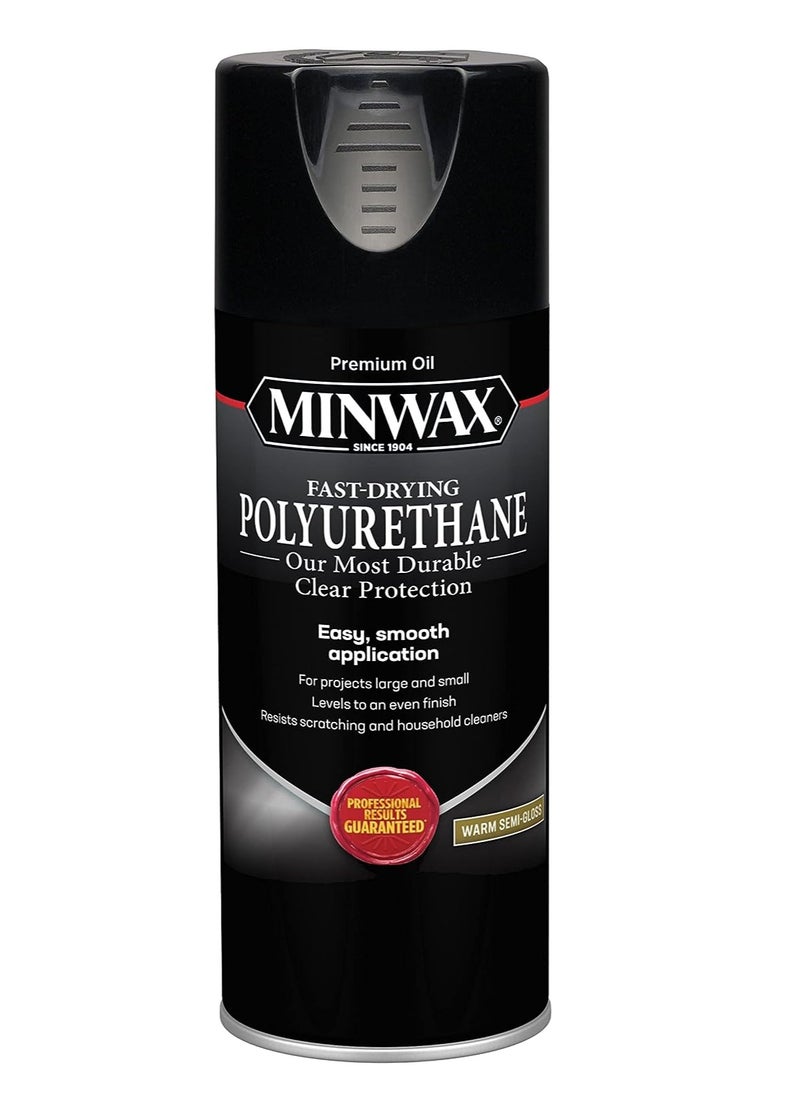 Minwax Minwax Fast Drying Polyurethane Spray, Protective Wood Finish, Clear Semi-Gloss, 11.5 oz. Aerosol Can(Packaging May Vary)  - Image 1