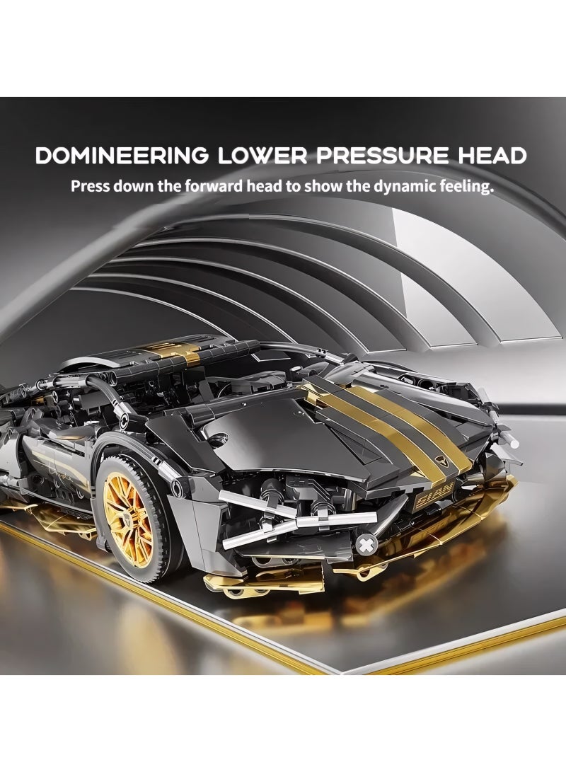 Loquat 1:14 Super Sports Car Building Blocks Sets, Technology Sports Car Model Construction Set Car Toy, Racing Car Model Building Blocks Kit, Birthday Gifts For Car Fans - Image 4