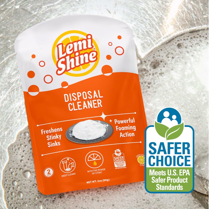 Lemi Shine Garbage Disposal Cleaner and Deodorizer Powered By Citric Acid | Foam Cleaner For Kitchen Garbage Disposal with a Natural, Fresh Lemon Scent (2 Count) - Image 5