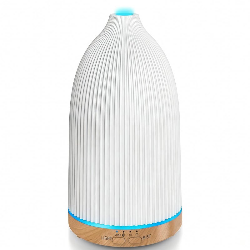 URPOWER 100ML Essential Oil Diffusers for Home with 7 LED Color Changing Lights, Timer & Auto-Off Ultrasonic Aromatherapy Diffuser Cool Mist Humidifer Scent Diffuser for Bedroom, Office, Yoga - Image 1