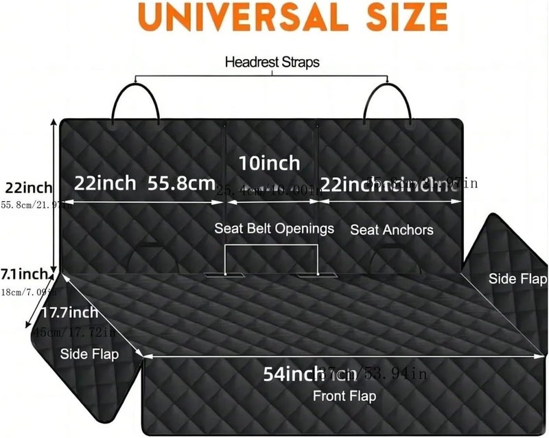 Dog Car Seat Cover Pet Travel Mattress Waterproof Protector with Middle Armrest for Dogs - Image 5