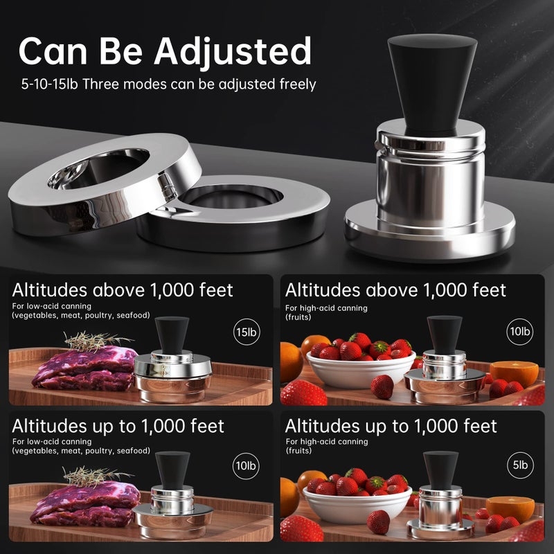 WEIJIA 50332 3-Piece Pressure Regulator 5-10-15lb for Presto Pressure Cooker 0171001 0174001 6803571 - Image 2