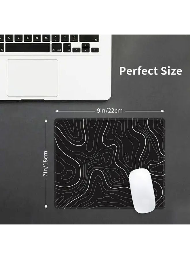 Black PU Leather Mouse Pad 7x9 Inch Anti Scratch Smooth Surface Non Slip Desk Mat - Image 3
