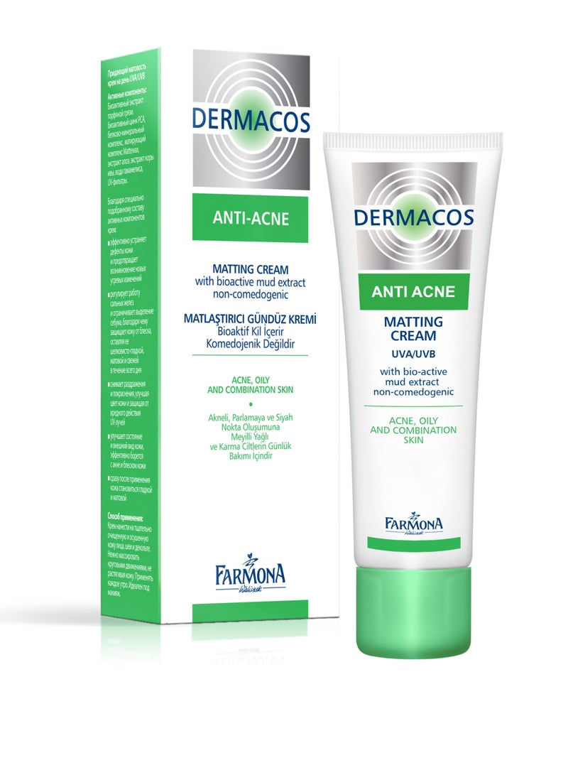 FARMONA ANTI-ACNE Matting cream with bioactive mud extract, non-comedogenic 50ml/1.69 fl.oz