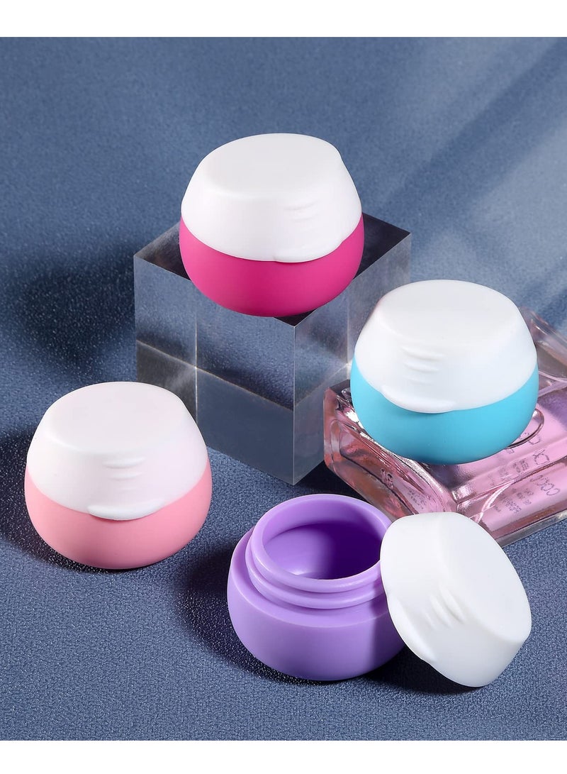 Silicone Travel Containers for Toiletries - Leak-proof Cream Jars, 4 PCS Travel Size Accessories with Lids for Cosmetic Makeup, Face, Body, and Hand Cream. - Image 5