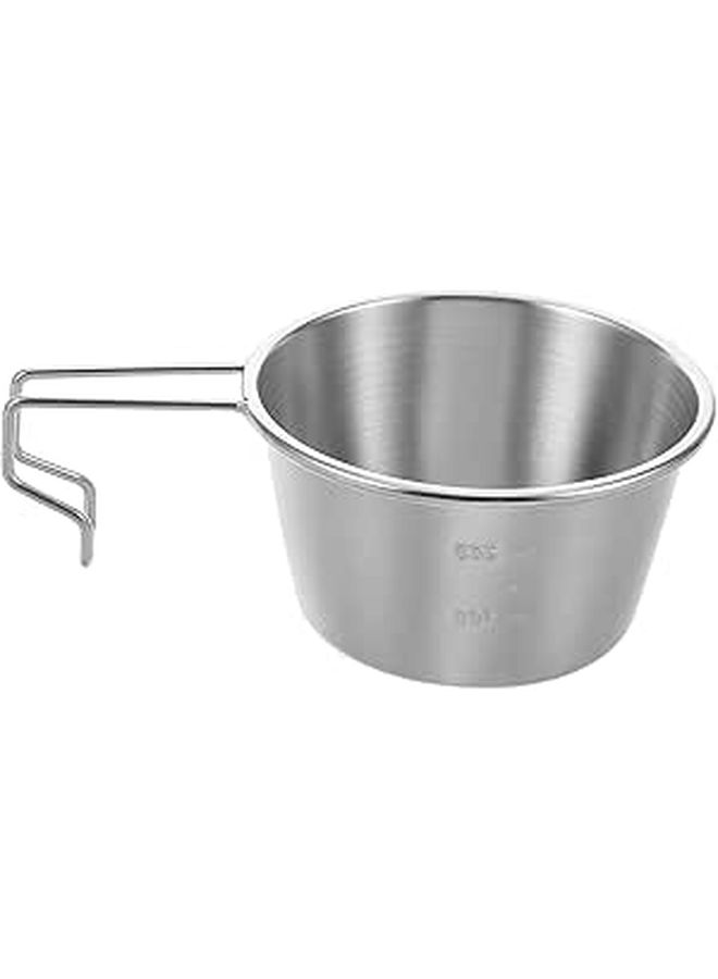 Stainless Steel 304 Portable Camping Bowl 200ml Food Grade Metal Cup for Outdoor Boiling Soup Travel Tableware - Image 1