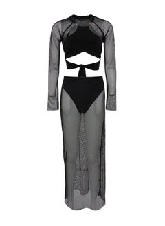 trendyol Black Knitted Blouse and Skirt Set TBESS23AU00203  - Image 4
