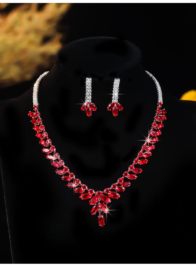 Europe And The United States Necklace Suit Earrings Jewelry Suit Banquet Dress Chain Fashion Joker Bridal Jewelry