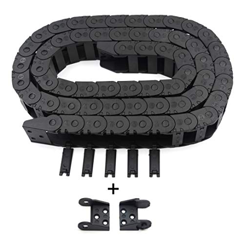 Befenybay R18 Internal Size 10X20mm 1Meter Length Black Plastic Flexible Drag Chain Cable Wire Carrier Open Type for 3D Printer and CNC Machines (10mmX20mm-Outside Open) - Image 1
