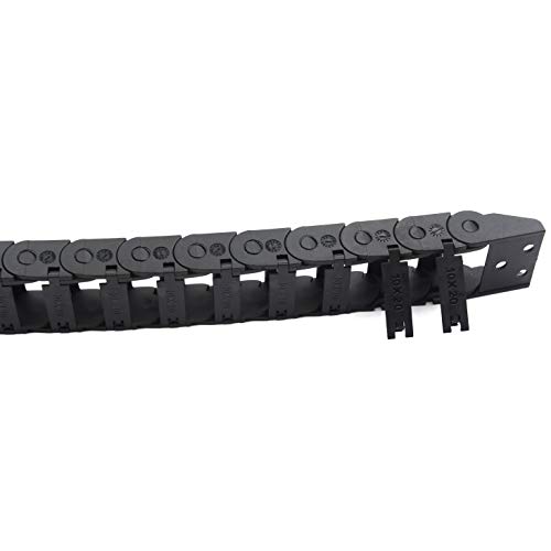 Befenybay R18 Internal Size 10X20mm 1Meter Length Black Plastic Flexible Drag Chain Cable Wire Carrier Open Type for 3D Printer and CNC Machines (10mmX20mm-Outside Open) - Image 4