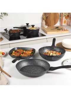Salter SALTER MEGASTONE 3PC PAN SET is  Ideal for Boiling, Simmering & Sautéing and Suitable for All Hobs, Silver  - Image 4