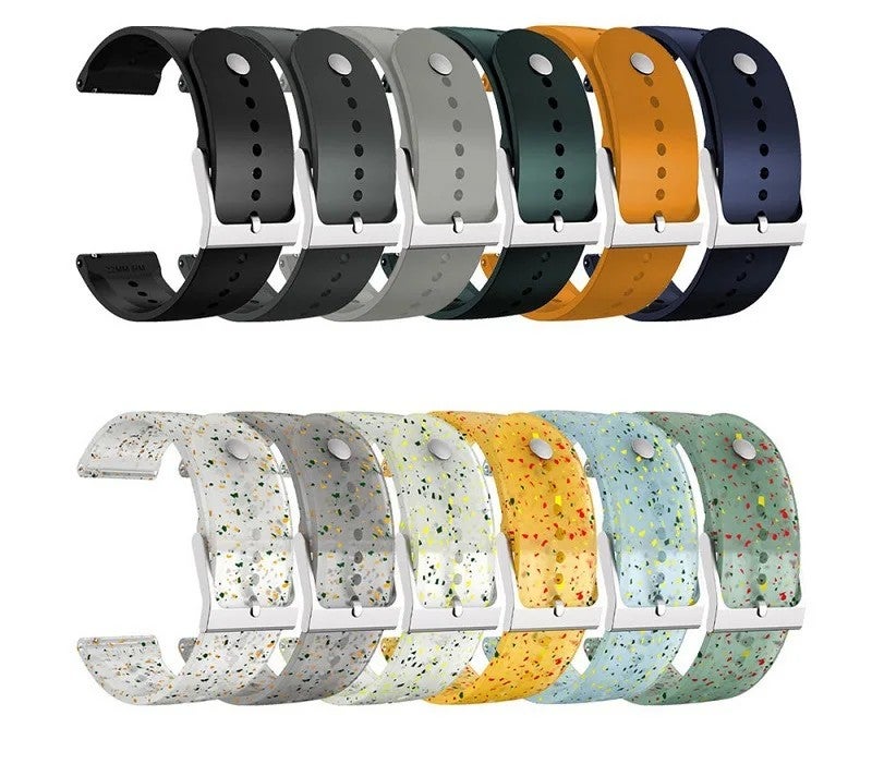 Y&D Silicone Glitter Transparent Sports Strap for Suunto 5 Peak & 9 Peak Watches – 22mm Replacement Watch Band, Breathable Lightweight Plastic Material - Image 4