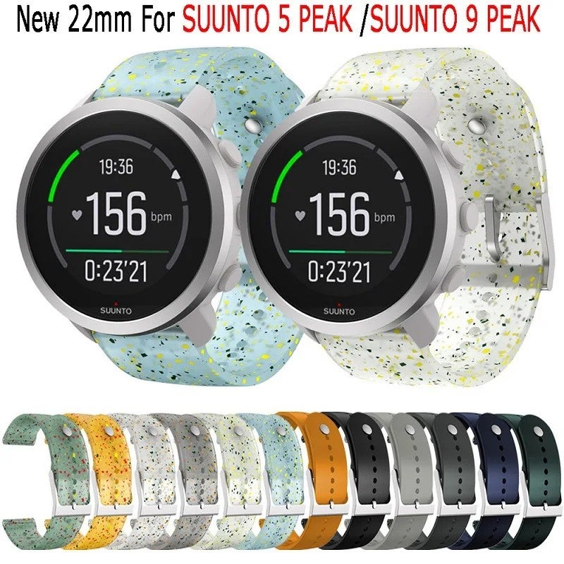Y&D Silicone Glitter Transparent Sports Strap for Suunto 5 Peak & 9 Peak Watches – 22mm Replacement Watch Band, Breathable Lightweight Plastic Material - Image 3