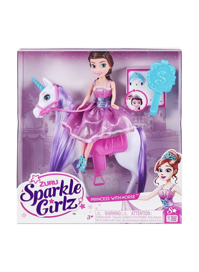 Zuru - Sparkle Girlz 10 Inch Princess Doll with Unicorn Playset - 10057 - Image 1