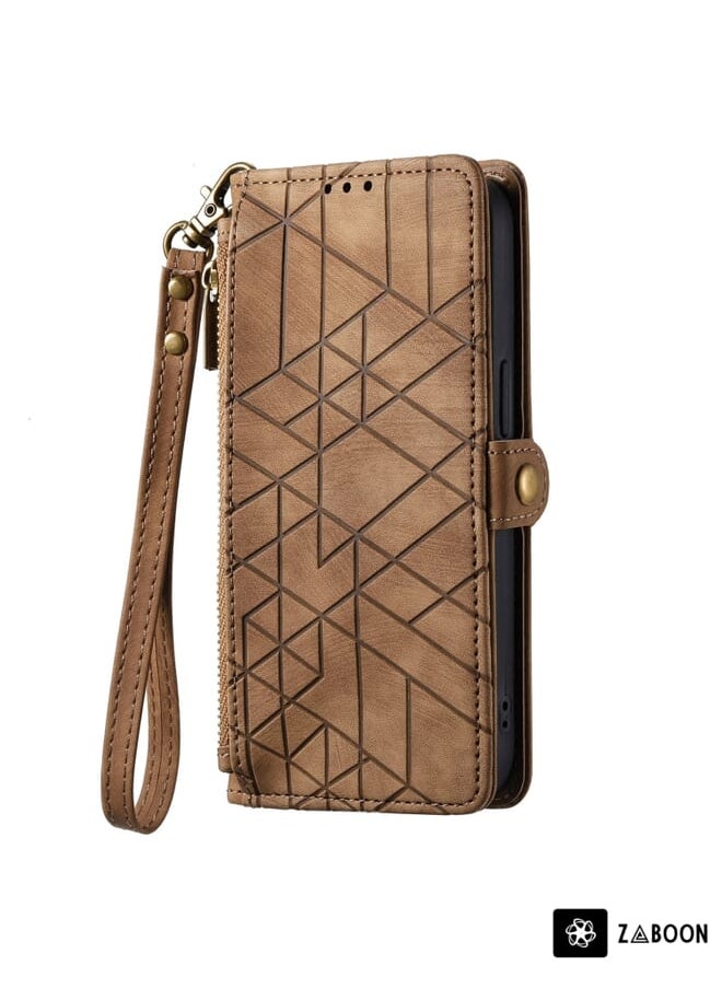 Zaboon - Protective Case For vivo Y75 5G Protective Case Foreign/T1 5G Protective Case Foreign/Y55 5G Protective Case Foreign Crazy Horse Texture Magnetic Buckle Leather - Image 1