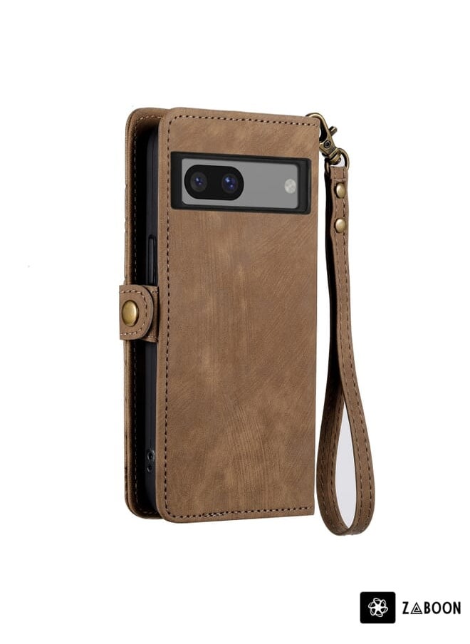 Zaboon - Protective Case For vivo Y75 5G Protective Case Foreign/T1 5G Protective Case Foreign/Y55 5G Protective Case Foreign Crazy Horse Texture Magnetic Buckle Leather - Image 1