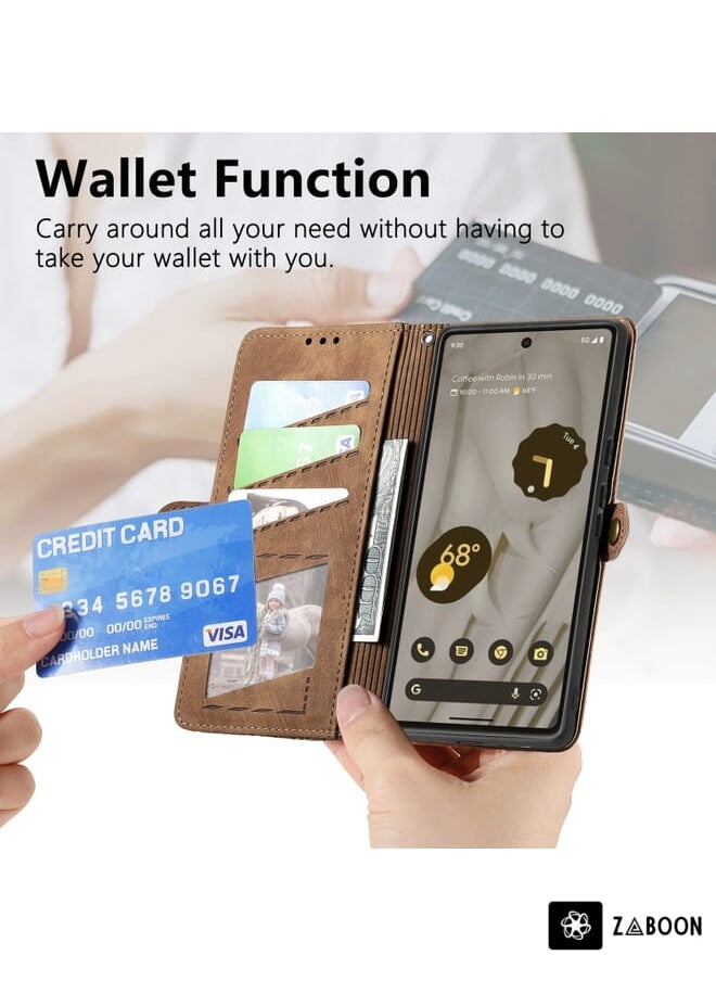 Zaboon - Protective Case For vivo Y75 5G Protective Case Foreign/T1 5G Protective Case Foreign/Y55 5G Protective Case Foreign Crazy Horse Texture Magnetic Buckle Leather - Image 1