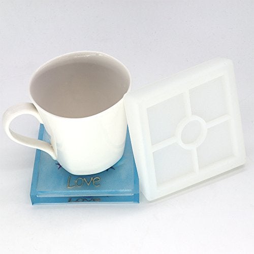 VTurboWay 3 Pack DIY Coaster Silicone Mold, Include Round, Square, Hexagon, Molds for Casting with Resin, Cement - Image 4