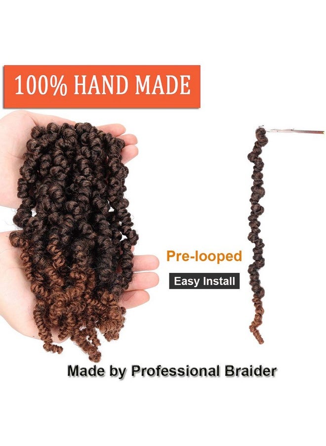 Dorsanee - Pretwisted Spring Twist Crochet Hair 8 Inch 4 Packs Short Curly Crochet Hair Pre Looped Crochet Braids Mini Passion Twists Fluffy Twist Synthetic Hair Extensions (8 Incht30) - Image 1