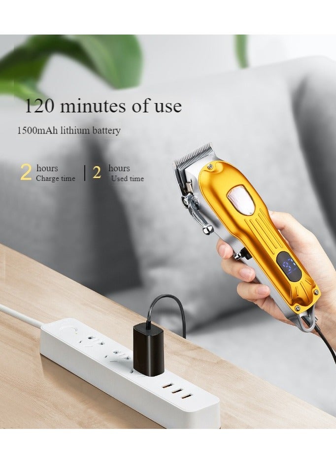 Professional Hair Clippers for Men, Hair Cutting Kit, Rechargeable Cordless Hair Clippers with  Display - Image 5