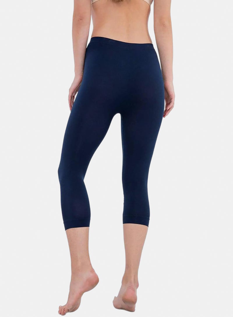 Carina Elastic Waist Pantacourt Legging - Image 3