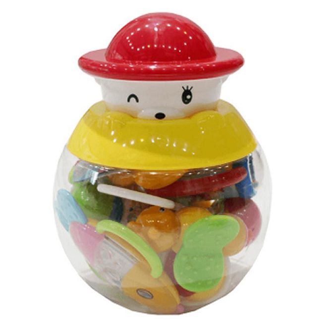 Goodway Baby Toys Rattle Teething Red and Yellow - 8 pieces - Image 1