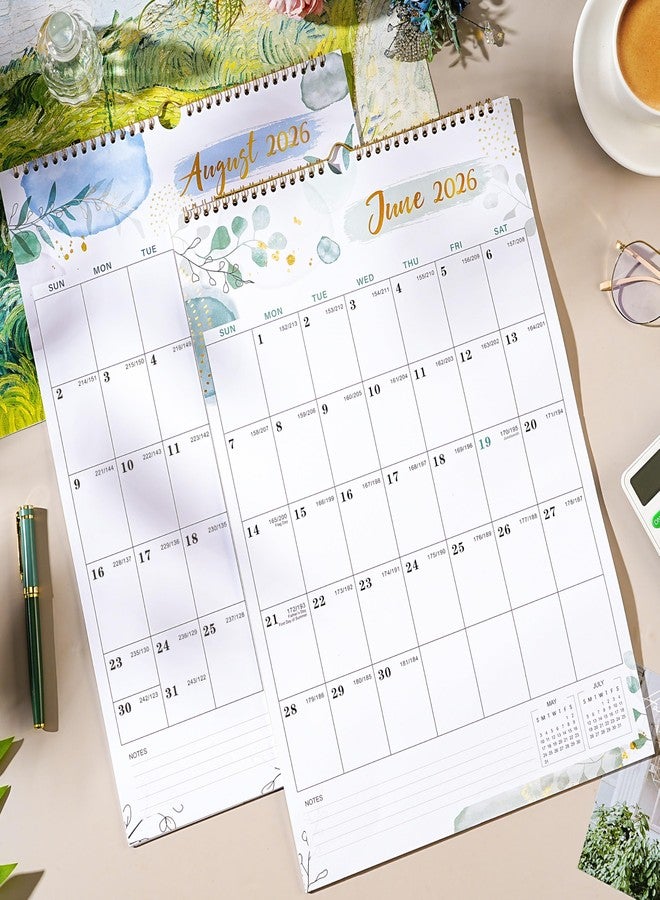 Feteulo Calendar 2026 - Wall Calendar 2026, 12 Months Calendar 2026, 12 x 17 In, Jan. 2026 - Dec. 2026, Twin-Wire Binding, Hanging Hook, Unruled Blocks, Julian Dates, Thick Paper - Image 2