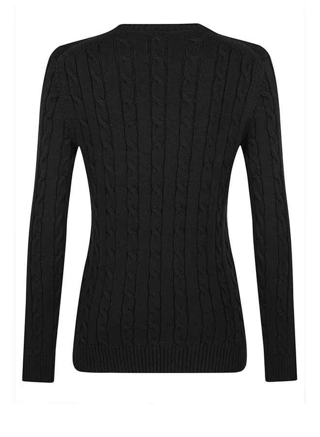 فيليكس هاردي V-Neck Cable Knit Pullover
