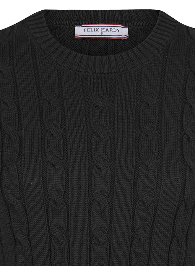 فيليكس هاردي V-Neck Cable Knit Pullover