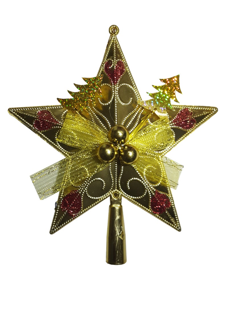 PAMEER Christmas Tree Star Top Decoration Xmas Tree Top Star 27cm Five-Pointed star Christmas ornament, Christmas Tree Topper Decoration, Xmas Ornament Party Home Decor.  - Image 4