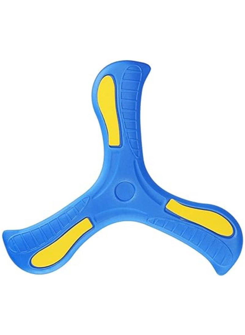 Festive Gallery - Boomerang Easy to Throw Three-leaf Cross Colorful Soft Foam Design (Blue) - Image 1