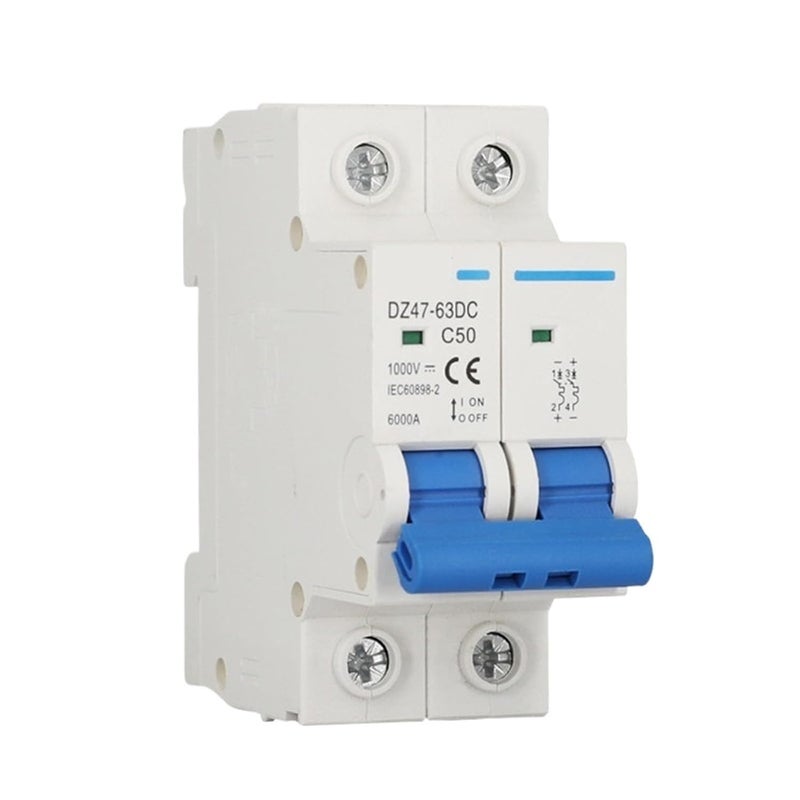 Circuit Breaker, 2P 1000V MCB Solar Mini Circuit Breaker Overload Protection Switch Photovoltaic PV(10a) - Image 1
