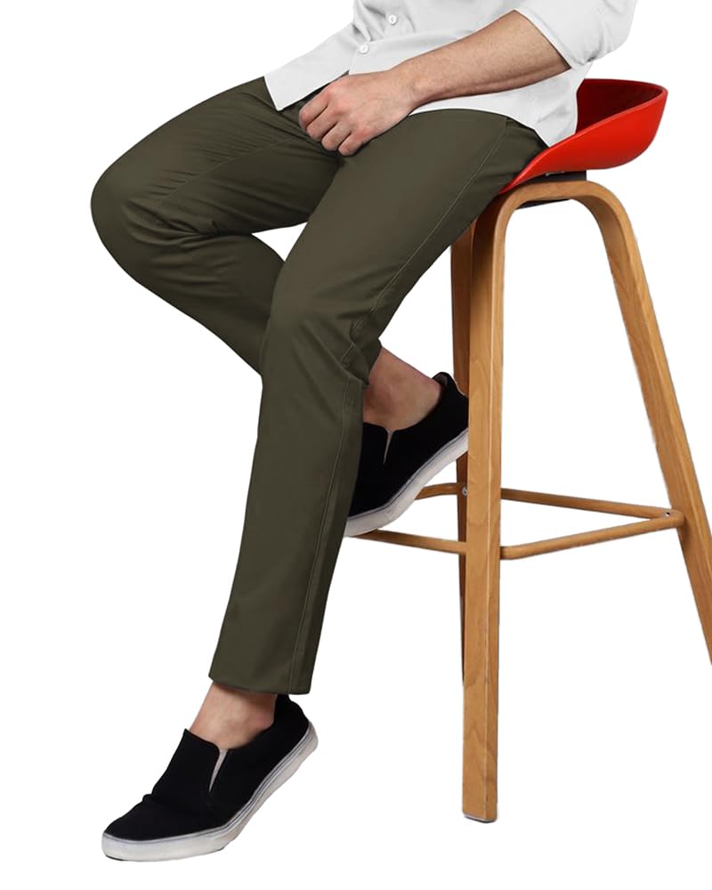 Noble Monk Formal Pants for Men | Stylish Regular Fit Men's Wear Trousers for Office or Party | Solid Formal Regular Fit Trouser for Men's - Image 4