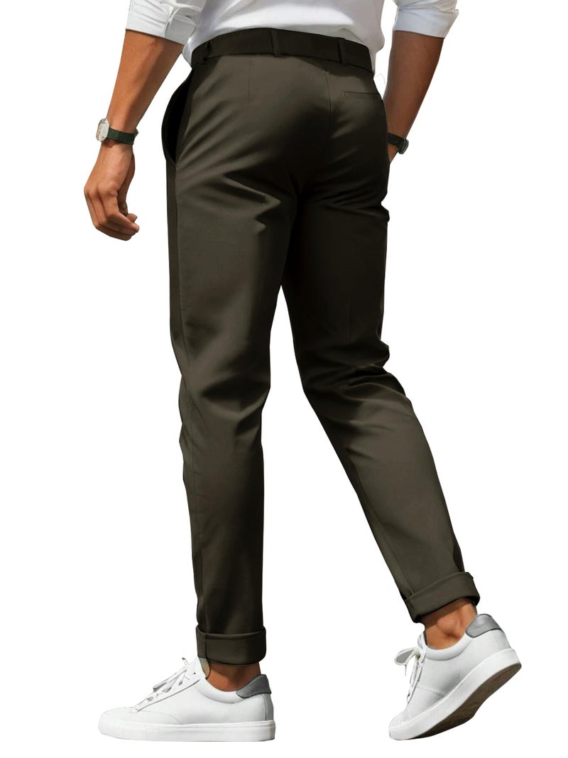 Noble Monk Formal Pants for Men | Stylish Regular Fit Men's Wear Trousers for Office or Party | Solid Formal Regular Fit Trouser for Men's - Image 2