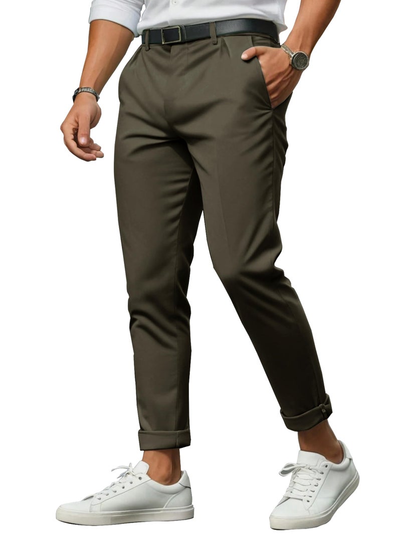 Noble Monk Formal Pants for Men | Stylish Regular Fit Men's Wear Trousers for Office or Party | Solid Formal Regular Fit Trouser for Men's - Image 5