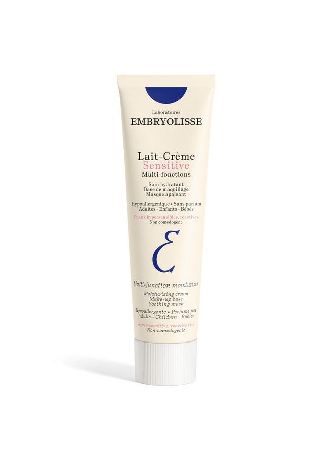 Embryolisse كريم الوجه وبرايمر المكياج Laitcrème Sensitive (98% من المكونات من أصل طبيعي) مرطب يومي للوجه للبشرة الحساسة 3.4 أونصة سائلة  - Image 1
