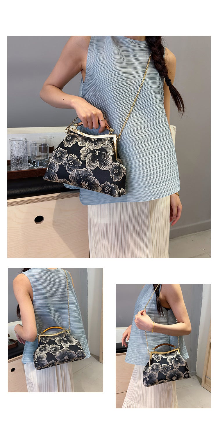 Bags Niche Design Personalized Clip Simple Casual Trendy Chain Satchel Shoulder Crossbody Bag - Image 1