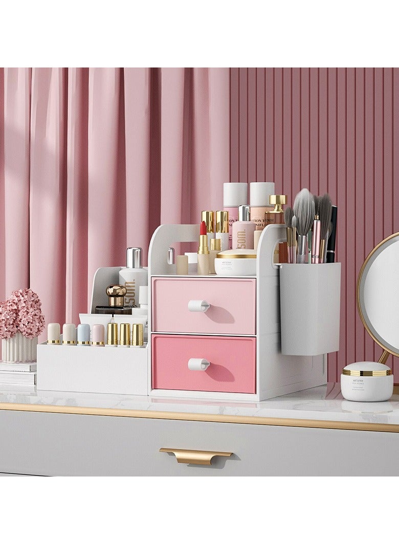 ORiTi Makeup Organizer For Vanity, Countertop Organizer With Drawers, Cosmetics Storage For Skin Care,Brushes,Eyeshadow,Lotions,Liptick,Nail Polish,Great For Dresser,Bathroom,Bedroom - Image 1