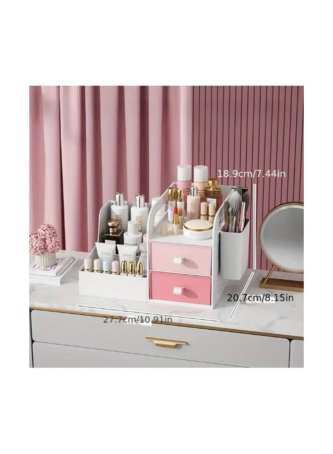 ORiTi Makeup Organizer For Vanity, Countertop Organizer With Drawers, Cosmetics Storage For Skin Care,Brushes,Eyeshadow,Lotions,Liptick,Nail Polish,Great For Dresser,Bathroom,Bedroom - Image 2