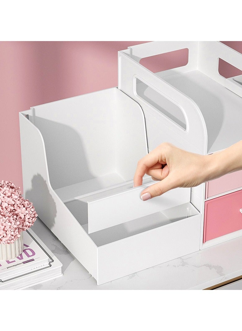 ORiTi Makeup Organizer For Vanity, Countertop Organizer With Drawers, Cosmetics Storage For Skin Care,Brushes,Eyeshadow,Lotions,Liptick,Nail Polish,Great For Dresser,Bathroom,Bedroom - Image 3