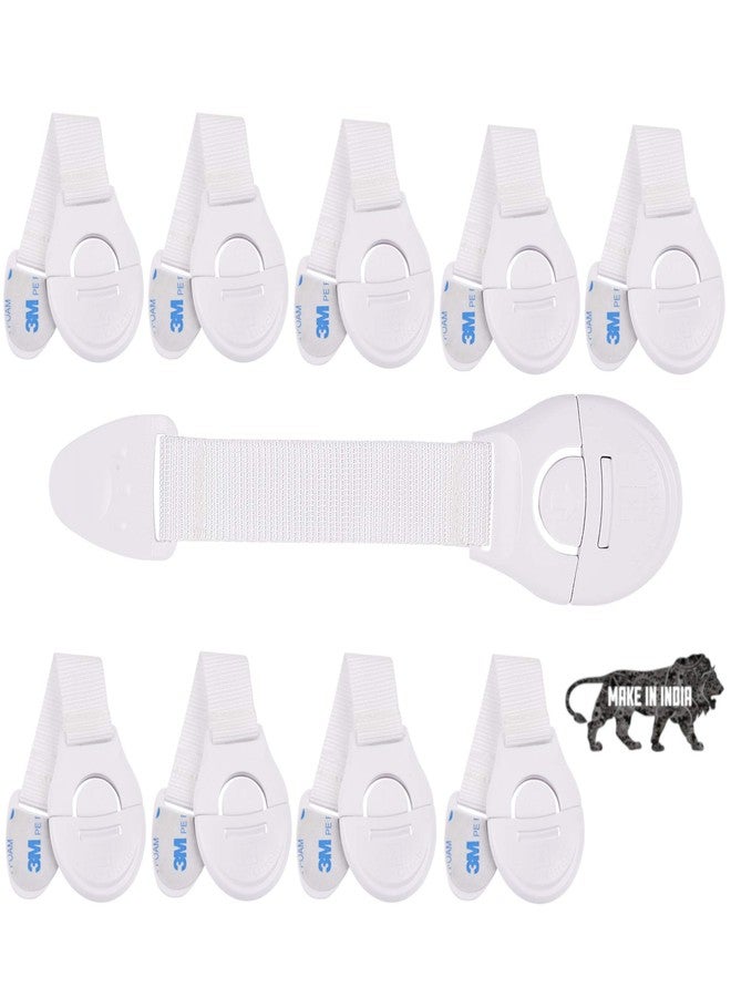 KitschKitsch Baby Safety Plastic Drawer Locks (Made in India Pack of 10) - Image 1