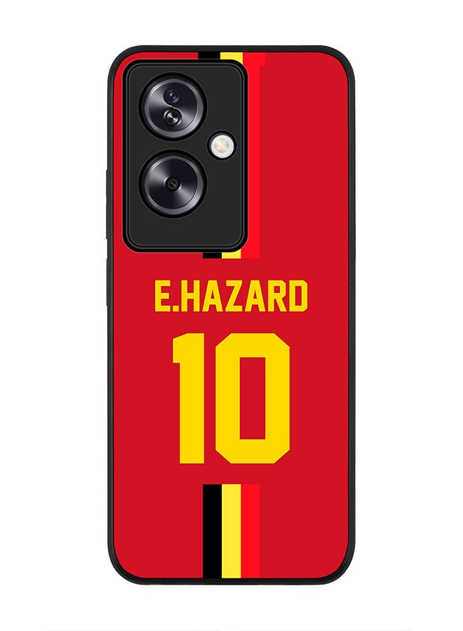 Stylizedd Rugged Black Edge Case for OnePlus Nord N30 SE, Slim fit Flexible Case Cover - Football Team - Belgium, Player Name - E.Hazard - Image 1